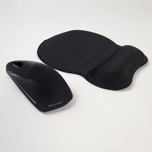 TECKNET Ergonomic Vertical Mouse + Gel Wrist Rest Mouse Pad Combo